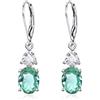 KristLand Oro Placcato Orecchini con Scintillante Cubic Zirconia pietra di Indosso Giornaliero Gioielli Regali di Compleanno per Le Donne Delle Ragazze Verde