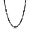 Bandmax Collana Uomo Catena Cubana con Spine - Larghezza 5/7/9/12 MM, Lunghezza 40-55 CM, Oro/Nero/Acciaio Inossidabile - Catenina Grossa Stile Hip Hop Punk per Uomini Donne Antiscolorimento