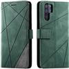 SONWO Cover per Huawei P30 PRO, Flip Caso in PU Pelle Case Cover Portafoglio Custodia per Huawei P30 PRO, [Kickstand] [Slot per Schede], Verde