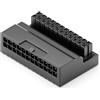 deleyCON Adattatore ATX 24 Pin Angolato 90° - Alimentazione per PC/computer/alimentatore - Gaming/streaming PC - Scheda Madre ATX