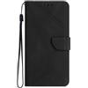 Generico Custodia compatibile con TCL 505 / T509K1 T509K T5094 schermo display lcd 6.75 protezione COVER STAND flip LIBRO case magnetica GEL TPU ECO PELLE portafoglio taschini vano card (Nero disegno)