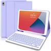 tititinita Custodia per iPad con tastiera da 10,2 pollici, Custodia con tastiera per iPad di 9a generazione con portamatite, Tastiera wireless rimovibile (layout UK) per iPad di 9a generazione/8a gene