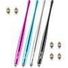 Elzo Pennino Capacitivo Stilo Penna, 4 Stylus Pen Capacitiva con 6 Punte Fibra, Penna per Tablet Universale Compatibile al 100% con Tablet Touch Screen Smartphone iPhone iPad Samsung Apple Lenovo