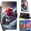 Haninsuze Cover per Huawei Y6 2019 Custodia Cover Pelle Libro Portafoglio con Porta Carte Magnetica Protezione Antiurto Cuoio Flip Case Custodia Cover per Huawei Y6 2019, Rose