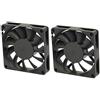 Rhombutech SET 2x ventole silenziose, con cuscinetti scorrevoli 70 x 70 x 15 mm ventilatore DC12V 0,20A, connettore di alimentazione a 3 pin (SET - 2x 70/70/15)