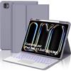 FOGARI Tastiera Custodia Bluetooth per iPad Pro 13 2024/2025 (M4/M5), QWERTY Italiano Keyboard Retroilluminata Bluetooth Staccabile con Touchpad Intelligente, Custodia con iPad Pro 13 M4 2024, Viola