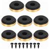 QUARKZMAN 8 Pcs Piedini Isolanti Per Altoparlanti, 30mmx7mm Base In Schiuma Plastica Antivibrante Supporto Per Amplificatore Piedini Antivibrazione Per Sistema Audio HiFi Home Theater, Oro