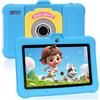 TABTIVI Tablet per bambini 7 pollici Android, 8(3+5) GB RAM, 64GB ROM(TF card 128 GB), Google GMS, App per Bambini Preinstallata, Kids space, WIFI, Custodia antiurto, blu