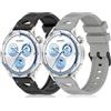 DHWGang 2 Pezzi Cinturini Compatibili con Huawei Watch GT 5/4/3/2 46 mm, Braccialetti di Ricambio in Silicone per GT5 PRO 46mm Cinturini Sportivi, 22mm