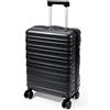 Lekesky Valigia da Cabina 45x36x20, Trolley Bagaglio a Mano Rigida Resistente e ABS Leggera con Lucchetto TSA, Adatto per Ita Airways, 32L, Nero