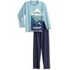 CALIDA Kids Parkour Set di Pigiama, Cascade Blue, 140-146 Bambini e Ragazzi