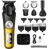 BESTBOMG Tagliacapelli Uomo Professionale, 6 in 1 Macchinetta per Capelli con Display LED, Impermeabile IPX6 Tagliacapelli per il Corpo, Tagliabarba Ricaricabile Senza Fili per Naso e Orecchie