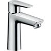 hansgrohe Talis E, rubinetto da bagno con beccuccio, altezza 110 mm, con asta di trazione, rubinetto per bagno a risparmio idrico, cromato