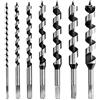 QWORK® Set di 7 Trapano a Spirale per Legno, Punte da Trapano Esagonale, Lunghezza 230 mm, Diametro 6/10/12/16/20/22/25 mm