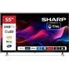 Sharp Smart TV 55" 4K UHD QLED TiVo Dolby Vision Atmos Classe F Nero 55HM5246E