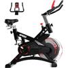 ISE Cyclette da Casa con Resistenza Regolabile, Cyclette per Casa Professionale con Schermo LCD Supporto per Smartphone Exercise Bike per Palestra a Casa