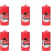 Etrexonline Set 6 Candele Profumate Colore Rosso, Candela Profumate Frutti di Bosco 110x47mm Durata 25 ore