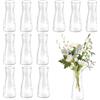 CEWROM Mini vasi di vetro, 12 pezzi Piccole vasi per decorazione da tavolo matrimonio, vasi da fiori per tavolo vasi di vetro bottiglie decorative vasi di vetro, vasetti di vetro per decorazioni da