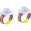 Lancoon Luce da discoteca, confezione da 2 pezzi, portatile, mini lampada LED portatile, per notte, stroboscopio, orologio da polso, ricarica USB, danza, DJ Club (bianco)