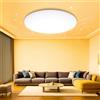 Swoieltr Plafoniera LED 30CM 24W 2800 Lumen Impermeabile IP54 Plafoniera a LED Ultrasottile 3000K Adatta per Soggiorni Bagni Camere da Letto Cucine e Uffici