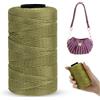 LEREATI Cordino per Borse Uncinetto Piatto Filo Macrame 1mm x 230m Macrame Corda Colorata Cordoncino per Borse a Uncinetto, Arazzo da Parete, Acchiappasogni, Fai da Te (Verde Militare)