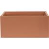 WELL HOME MOBILIARIO & DECORACIÓN Wellhome Top garden RODRI Vaso in Polietilene a rotolo, colore terracotta, 60 x 20 x 20 cm