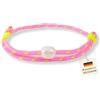 happymaker Bracciale Donna Estivo Bohémien - Bracciale Corda Regolabile Stile Marino con Tartaruga o Perla d'Acqua Dolce, Bracciale Estate Mare Festival, Idea Regalo Donna (rosa - perla)