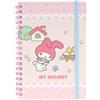 AA sanrio MY MELODY B6 Ring Notebook Cancelleria NUOVO