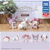 TAKARA TOMY ARTS Personaggi Sanrio Home Time Figure Colore Latte SET COMPLETO 5 capsule giocat...