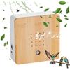 WIYETY Bird Park | Scatola con sensore di movimento | Legno vero | Rilevatore di movimento HF invisibile | Rumore dell'uccello | Luce con supporto a parete | Scatola sonora naturale | Uccello | Canto