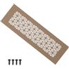 PATIKIL 10 X 3 Inch Copertura Presa D'Aria Per Porte, Griglia Di Ventilazione A Lamelle In Alluminio Resistente Con Viti Di Montaggio Per Ante Di Armadi E Guardaroba, Marrone