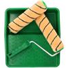 ToolSpace Arancione Professionale Set di 2 Rulli per Dipingere - Set di Rulli e Vassoi per Dipingere - Rullo Professionale per Pitturare a Soffitto e Parete - Set Vassoio e Rullo per Pittura 18cm