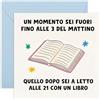 Central 23 Biglietto Auguri Divertente Libro Letto Ore 21 Umorismo Invecchiare Lettore Amici Famiglia Uomo Donna Idea Regalo Simpatica Per Lui Lei Con Adesivi Di
