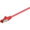 Goobay Cavo patch CAT 6, S/FTP (PiMF), rosso, 50 m - conduttore in rame (CU), guaina del cavo priva di alogeni (LSZH)