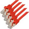 S-CONN maximum connectivity Cavo patch RJ45 con cavo CAT 7 grezzo PIMF rosso 3 m