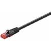 Goobay 55436 Cavo patch CAT 6 per esterni, U/UTP, nero, 40 m - Materiale rame, rivestimento esterno PE