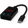 ROLINE Adattatore ROLINE USB Tipo C - 2x 3,5 mm audio, ST/BU, 0,13 m