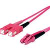 Telegärtner Cavo adattatore in fibra ottica TELEGÄRTNER 2x G50/125 OM4, 1x SC Duplex - 1x LC Duplex, viola, 1 m