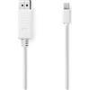 Nedis Cavo Mini DisplayPort | DisplayPort 1.2 | Mini DisplayPort Hane | DisplayPort Hane | 21,6 Gbps | Nickelplaterad | 2,00 m | Rotondo | PVC | Vit | Manicotto di plastica (occhiello)