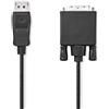 Nedis Cavo DisplayPort | Spina DisplayPort | Spina DVI-D 24+1 pin | 1080p | Nichelato | 3,00 m | Rotondo | PVC | Nero | Sacchetto di plastica