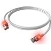 EasyLan Cavo patch EasyLan DualBoot LED RJ45 S/FTP Cat.6A (Classe EA), con connettore saCon, LSOH, bianco, 5 m