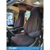 BREMER SITZBEZÜGE BREMER Coprisedili su misura Coprisedili Pilot Coprisedili compatibili con camper Camper Hymer Ducato conducente e passeggero WPL402 Set di coprisedili con cuciture nere/rosse