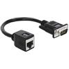 DELOCK Seriell RS-232/422/485 Adapter DB9 Stecker zu RJ45 Bu