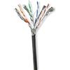 Nedis Cavo di rete Rotolo | CAT7 | Solido | S / FTP | Rame | 100.0 m | Esterno | Tondo | PE | Nero | Confezione regalo