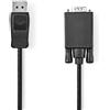 Nedis Cavo VGA | DisplayPort maschio | VGA maschio | Nichelato | Risoluzione massima: 1080p | 1,00 m | Rotondo | PVC | Nero | Etichetta