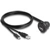 DELOCK USB 2.0 Kabel USB Typ-A Stecker und USB Type-C 1m sw