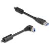 Delock 81111 Cavo USB 3.0 da A maschio a B maschio 90° a destra 5 m