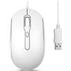 Perixx PERIMICE-222UW, Mouse, ottico, 4 pulsanti, silenzioso, USB-A, bianco