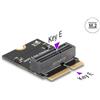 DELOCK Adapter M.2 Key E St > M.2 Key E Slot 90° gewinkelt