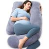 Cuscino per la gravidanza Momcozy, cuscino per tutto il corpo a forma di U con fodera rimovibile